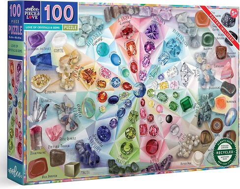 eeBoo Love of Sharks 100 Piece Puzzle with Poster for Kids, 27" x 18" Once Completed, 5 Years and Up. in Saudi Arabia