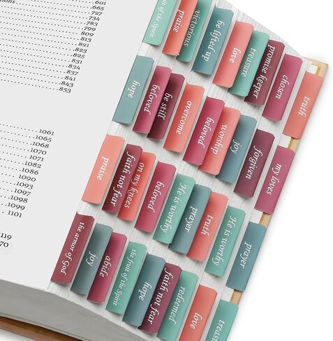 مستر بن- علامات الكتاب المقدس المغلفة الموضعية، 75 قطعة، موضوع الربيع، سهلة القراءة والتطبيق، علامات تبويب موضوعية مقاومة للتمزق للنساء والرجال، دراسة الكتاب المقدس، اليومية، الصلاة والتنقل في الكتاب المقدس in Kuwait