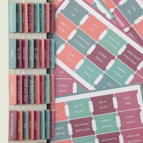 مستر بن- علامات الكتاب المقدس المغلفة الموضعية، 75 قطعة، موضوع الربيع، سهلة القراءة والتطبيق، علامات تبويب موضوعية مقاومة للتمزق للنساء والرجال، دراسة الكتاب المقدس، اليومية، الصلاة والتنقل في الكتاب المقدس in Kuwait