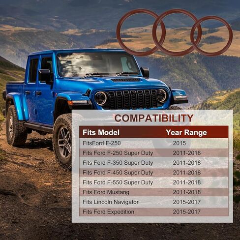 Upgraded 926-168 O-Ring Seal Set for Ford F-150/F-250/350/450/550 Super Duty & Mustang (2011-2018) – Radiator Hose & T-Pipe Coolant Leak Repair Kit, Replaces BC3Z-8590-F, 3-Pack. in Saudi Arabia