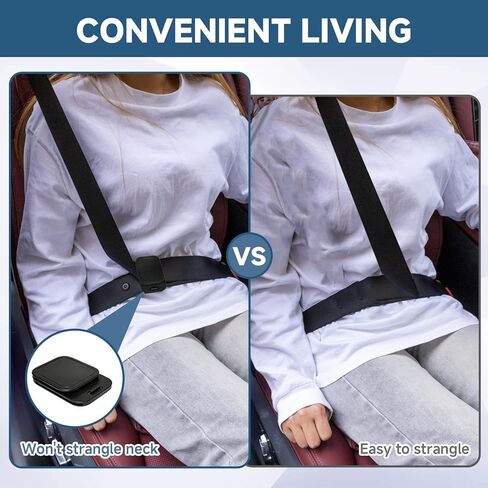 Seat Belt Clips, Adjustable Anti - Slip Car Clips Shoulder Comfortable Adjuster for Adults Car Sedans SUV RV MPV Seat, Comfort & Safety Accessory for Car (2) in Kuwait