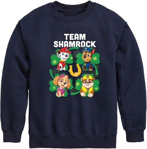 HYBRID APPAREL - Paw Patrol - عيد القديس باتريك - فريق شامروك - سترة صوفية ذات رقبة دائرية للأطفال والشباب in Saudi Arabia