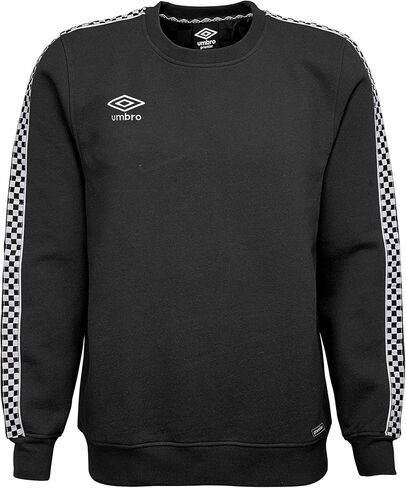 Umbro Boy's Youth (8-18) Check Tape Crew Sweatshirt, Black/White in Saudi Arabia
