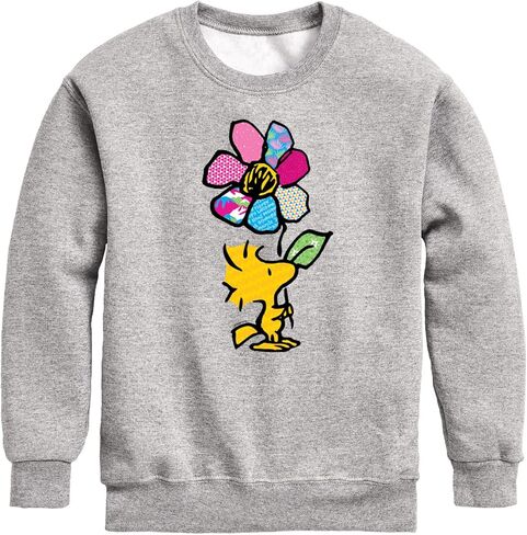 HYBRID APPAREL - Peanuts - Woodstock With Flower And Pattern - Toddler And Youth Crewneck Fleece Sweatshirt in Saudi Arabia
