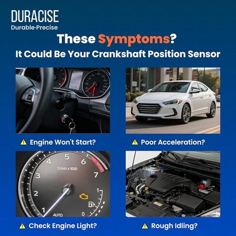 مستشعر موضع العمود المرفقي DURACISE متوافق مع 2011-2020 Hyundai Elantra، 2013-2018 Tucson، 2012-2020 Accent، Veloster و2010-2019 Kia Soul، 2014-2019 Forte، Rio | 1.6 لتر 1.8 لتر 2.0 لتر | #39180-2B000 in Kuwait