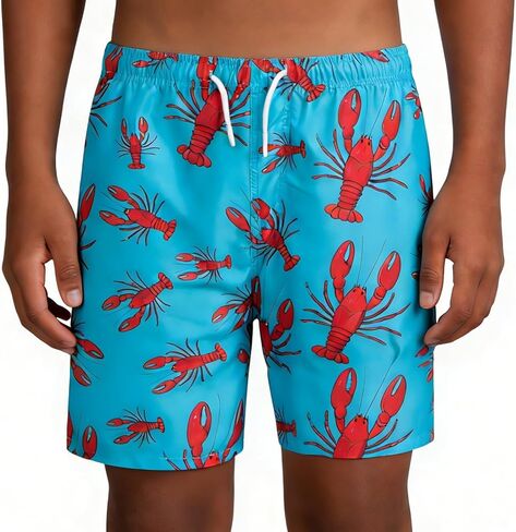 Boys Swim Trunks with Compression Liner Swim Shorts Quick Dry 5-18 Years in Saudi Arabia