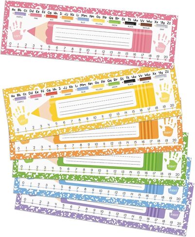 36 PCS Desk Name Tags for Classroom Colorful Students Name Plates for Desks 14 x 4.3 Inch Preschool, 1st, 2nd & 3rd Grade Teacher Nameplates for Student Desks Pastel Nametags in Saudi Arabia