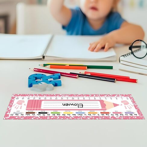 36 PCS Desk Name Tags for Classroom Colorful Students Name Plates for Desks 14 x 4.3 Inch Preschool, 1st, 2nd & 3rd Grade Teacher Nameplates for Student Desks Pastel Nametags in Saudi Arabia