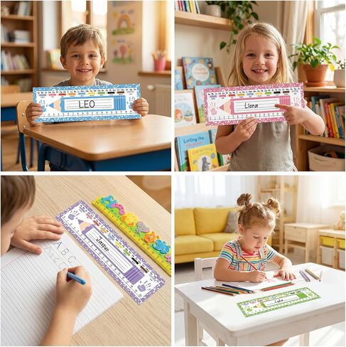 36 PCS Desk Name Tags for Classroom Colorful Students Name Plates for Desks 14 x 4.3 Inch Preschool, 1st, 2nd & 3rd Grade Teacher Nameplates for Student Desks Pastel Nametags in Saudi Arabia