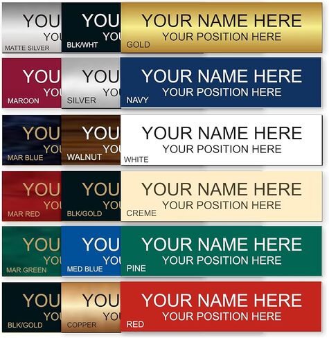 Lasercrafting Personalized Name Plate With Holder Office Desk Name Plate or Door Sign - 8" 10" or 12" - Laser Engraved Indoor/Outdoor Signage Material - CUSTOMIZE. Colors and font choices to match your style. (2x8) in Saudi Arabia