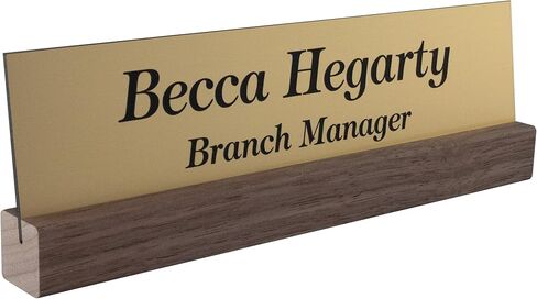 Lasercrafting Personalized Name Plate With Holder Office Desk Name Plate or Door Sign - 8" 10" or 12" - Laser Engraved Indoor/Outdoor Signage Material - CUSTOMIZE. Colors and font choices to match your style. (2x8) in Saudi Arabia
