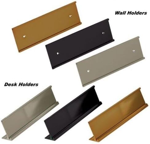 Lasercrafting Personalized Name Plate With Holder Office Desk Name Plate or Door Sign - 8" 10" or 12" - Laser Engraved Indoor/Outdoor Signage Material - CUSTOMIZE. Colors and font choices to match your style. (2x8) in Saudi Arabia