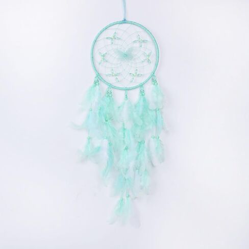 Pretty Jolly Dreamy Girls Butterfly Dream Catcher Wall Decor Fairy Colored Feathers Baby Dreamcatcher Handmade Home Décor Wall Hanging for Nursery Bedroom Girls Birthday Gift in Kuwait