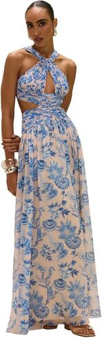 PatBO Eden Rock Seashell Cut Out Maxi Dress in Kuwait