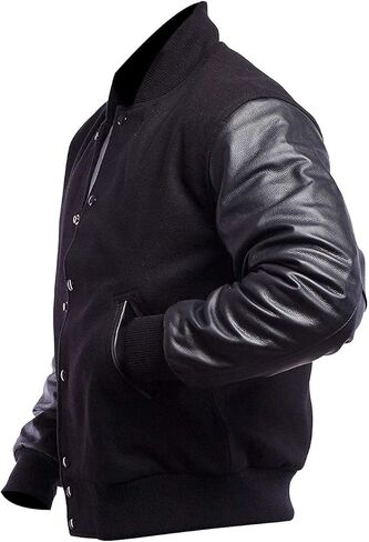 Unisex College Baseball Bomber Jacket - Varsity Jacket Men | Leather Letterman Jacket Men in Saudi Arabia