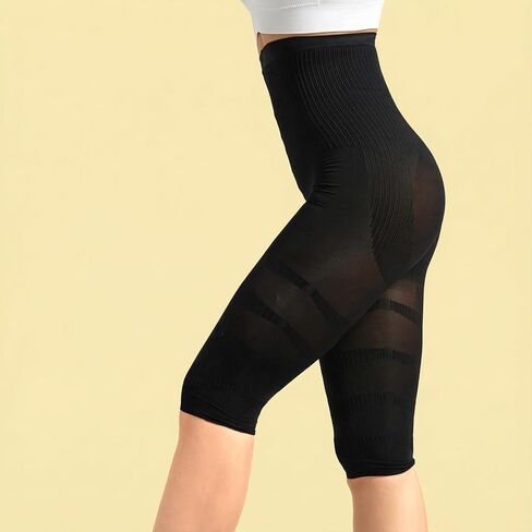 1 piece Postpartum Women Shapewear High Waisted Tight Fit Abdomen And Hip Lifting Slimming Pressure Bottom Five Quarter Pants in Saudi Arabia