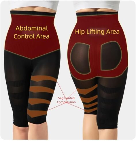 1 piece Postpartum Women Shapewear High Waisted Tight Fit Abdomen And Hip Lifting Slimming Pressure Bottom Five Quarter Pants in Saudi Arabia