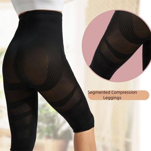 1 piece Postpartum Women Shapewear High Waisted Tight Fit Abdomen And Hip Lifting Slimming Pressure Bottom Five Quarter Pants in Saudi Arabia