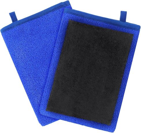 2 Pack Clay Mitt, Fine Grade Alternative Microfiber Car Clay Mitt Auto Detailing, Clays Towel for Car Cleaning Detailing Polishing (Blue) in Saudi Arabia