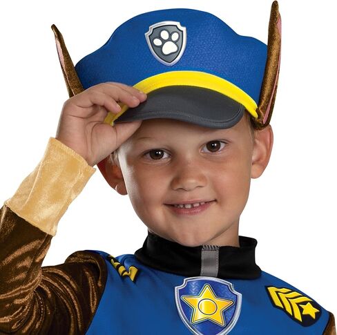 Paw Patrol Chase Toddler Costume, Official Paw Patrol Chase Costume Outfit with Headpiece in Saudi Arabia