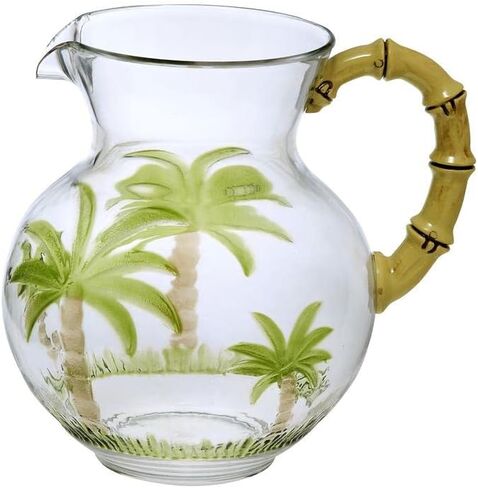 AC-0611 Palm Tree 3 qt. Pitcher with Bamboo Handle in Saudi Arabia