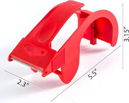 4 عبوات من أشرطة التعبئة خفيفة الوزن - مسدس شريط شحن شفاف للشحن والبريد والنقل والختم والتخزين واستخدام المنزل/المكتب/المستودع، أخضر وأحمر in Kuwait