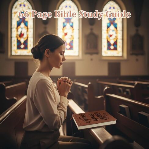 AIPULL Bible Study Guide & Devotional Journal - 66-Page Christian Workbook with Scripture Summaries & Daily Reflections, PU Leather Cover, Beginner-Friendly Spiritual Growth Notebook, Brown in Saudi Arabia