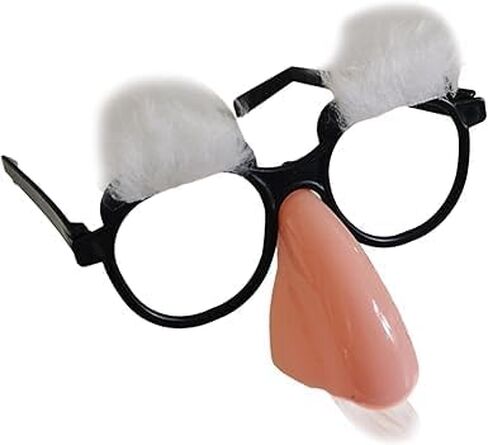 Funny Big Nose Glasses with Eyebrows and Mustache, Halloween Costume Accessory, Photo Prop in Saudi Arabia