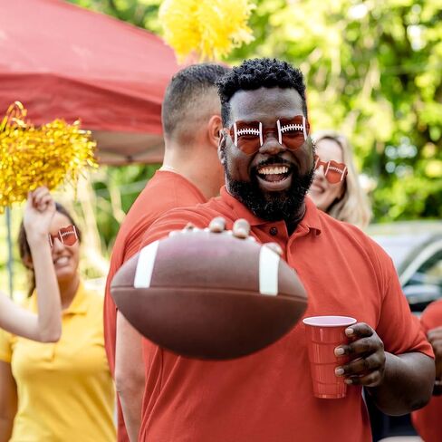 20 Pcs Football Sunglasses 2026 Heart Shaped Glasses Sport Night Party Favors Rimless Sunglasses Bulk Funny Eyewear Decoration Team Gifts for Football Fan Events Party in Kuwait