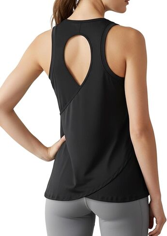 Workout Tank Tops for Women White Gym Athletic Tops Slim in Saudi Arabia