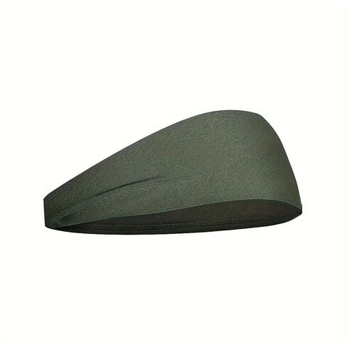 1PC Men's Sports Headbands Sweat-Absorbent Anti-Slip Breathable Adjustable Headband Pack for Running, Fitness, Basketball, Tennis, White in Saudi Arabia