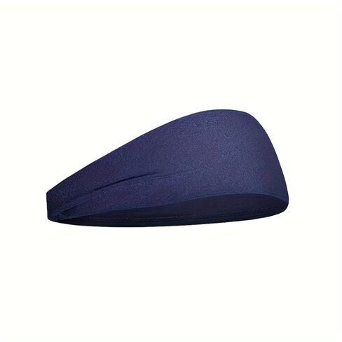 1PC Men's Sports Headbands Sweat-Absorbent Anti-Slip Breathable Adjustable Headband Pack for Running, Fitness, Basketball, Tennis, White in Saudi Arabia