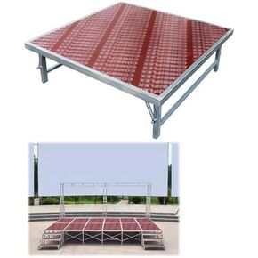Heavy Duty Portable Folding Stage, 3.3x4.2 FT Aluminum Platform with Non-Slip Surface & Adjustable Legs for Indoor/Outdoor Events, Perfect for Performances & Gatherings in Kuwait