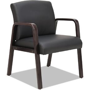 Alera RL4319E Reception Lounge Series Guest Chair, Espresso/Black Leather in Saudi Arabia