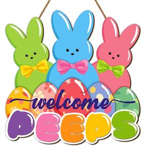 أكاليل عيد الفصح للباب الأمامي، علامة زينة باب عيد الفصح، علامة باب ترحيب باللمحات، ديكور بيض خشبي، شماعة باب عيد الفصح، إكليل أرنب عيد الفصح لنافذة الحائط المنزلية ديكور عيد الفصح الداخلي والخارجي in Kuwait