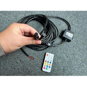 صندوق تحكم بلوتوث ملون مكون من 2 مجموعة أسلاك مقابس، موصل 3 دبابيس، جهاز تحكم عن بعد، مناسب للضوء السوط/ضوء الصخور/شرائط LED/أضواء تحت الوهج in Kuwait