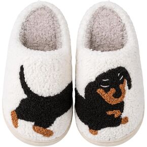 Kids Dachshund Slippers for Girls Boys, Cute Wiener Dog Indoor House Shoes, Cozy Warm Winter Slippers for Children, Gift for Dog Lovers in Kuwait