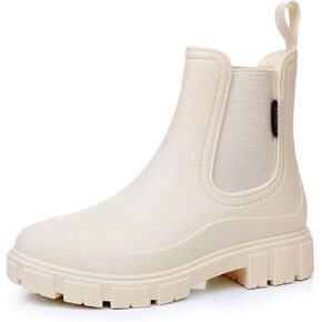 Chelsea Rain Boots Women Waterproof Boots Short Rainboots Ankle Garden Shoes for Ladies Outdoor Slip Resistant in Saudi Arabia