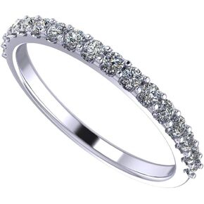 خاتم زفاف NANA Jewels CZ 3/8cttw خاتم قابل للتكديس من الذهب عيار 10 قيراط مع زركونيا نقية، خاتم عصري in Kuwait