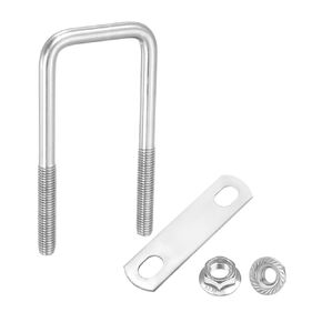 uxcell M10 4-5/16 Inch Inner Wide Square U Bolts, 7-7/8 Inch Length 304 Stainless Steel U-Bolts with Flange Hexagon Nuts, Frame Plates for Trailer, Automotive, (110mm W x 200mm L) in Kuwait