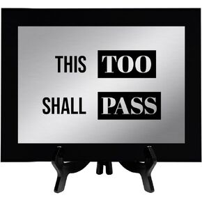 لوحة حائط مزخرفة بإطار أسود مقاس 10x8 من This Too Shall | حامل أكريليك أنيق | لوحة فنية جدارية ملهمة in Saudi Arabia