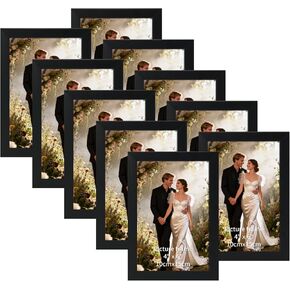 مجموعة إطارات صور سوداء مقاس 8.5 × 11 مكونة من 10 قطع، إطار صورة مقاس 8.5 × 11 لشهادة الجائزة وعرض الدبلوم على الحائط أو سطح الطاولة in Kuwait