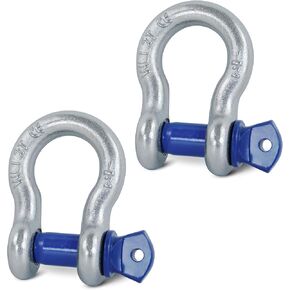4 Pack 5/8" D Ring Shackles with 3/4" Screw Pin, 38,000 lbs Break Strength, Heavy Duty Off-Road Recovery for Tow Strap, Winch, Jeep, Truck in Kuwait
