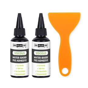 ONE Plus ONE Table Tennis Rubber Glue, Water-Based VOC-Free Adhesive, 2×30ml Small Bottles with Spreader, Odorless Glue for Ping Pong Paddle & Rubber Assembly in Kuwait
