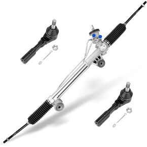 Rack and Pinion Steering Assembly Compatible with 1999-2006 Chevrolet Silverado 1500, GMC Sierra 1500, Complete Power Steering Rack Replacement with 2 Front Outer Tie Rods Ends in Kuwait