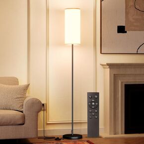 مصابيح أرضية LED من Keepsmile لغرفة المعيشة، مصباح أرضي قابل للتعتيم مع جهاز تحكم عن بعد، مصباح طويل مخصص لغرفة النوم مع لمبة LED 12 وات، ضوء عمود مع مفتاح ظل المصباح للقدم، مصابيح قائمة حديثة لتناول الطعام في المكتب in Kuwait