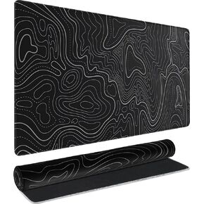 لوحة ماوس كبيرة للألعاب، مقاومة للماء وكبيرة جدًا مع حواف مخيطة، 31.5 بوصة × 15.7 بوصة، قاعدة مطاطية غير قابلة للانزلاق، لوحة مفاتيح طويلة جدًا للمكتب والمنزل XXL، أسود in Kuwait