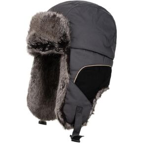 قبعة الصياد للرجال، قبعة Ushanka دافئة للشتاء من الفرو الصناعي مقاومة للرياح مع غطاء للأذنين للصيد في الطقس البارد في الهواء الطلق in Kuwait