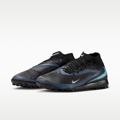 Nike Phantom 6 High Academy Turf Soccer Shoes (Black/Black) in Saudi Arabia