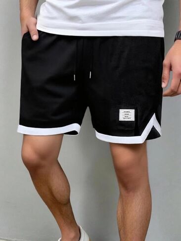 Men's Casual Shorts Elastic Waist Drawstring Side Pockets Versatile Adjustable Basic Sport Style in Saudi Arabia